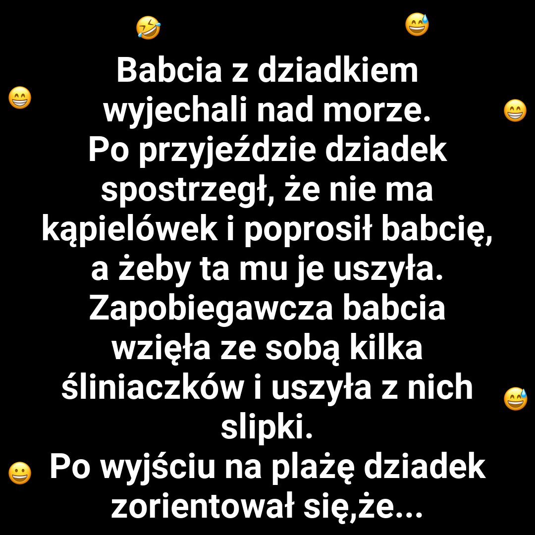 Babcia uszyła kąpielówki
