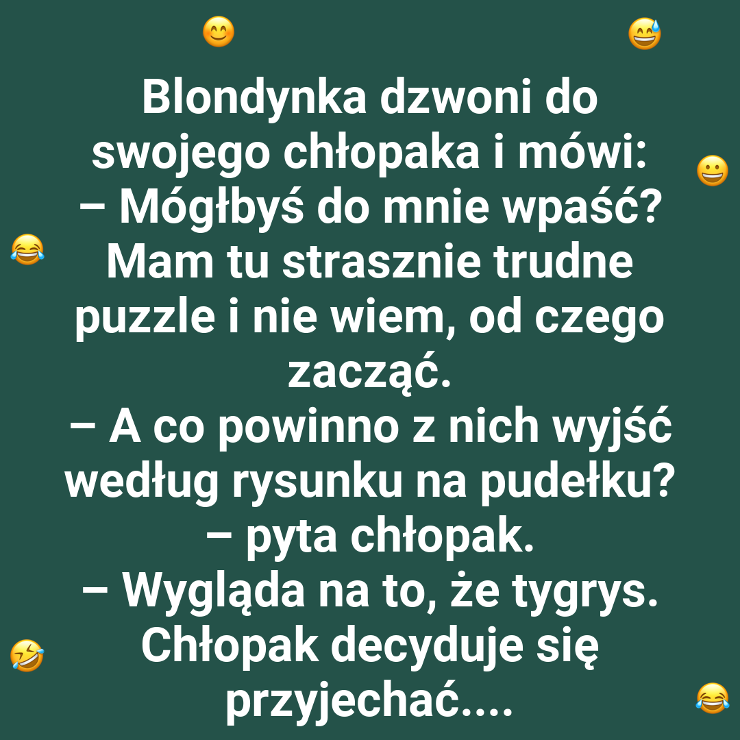 Blondynka i jej tygrysowe puzzle