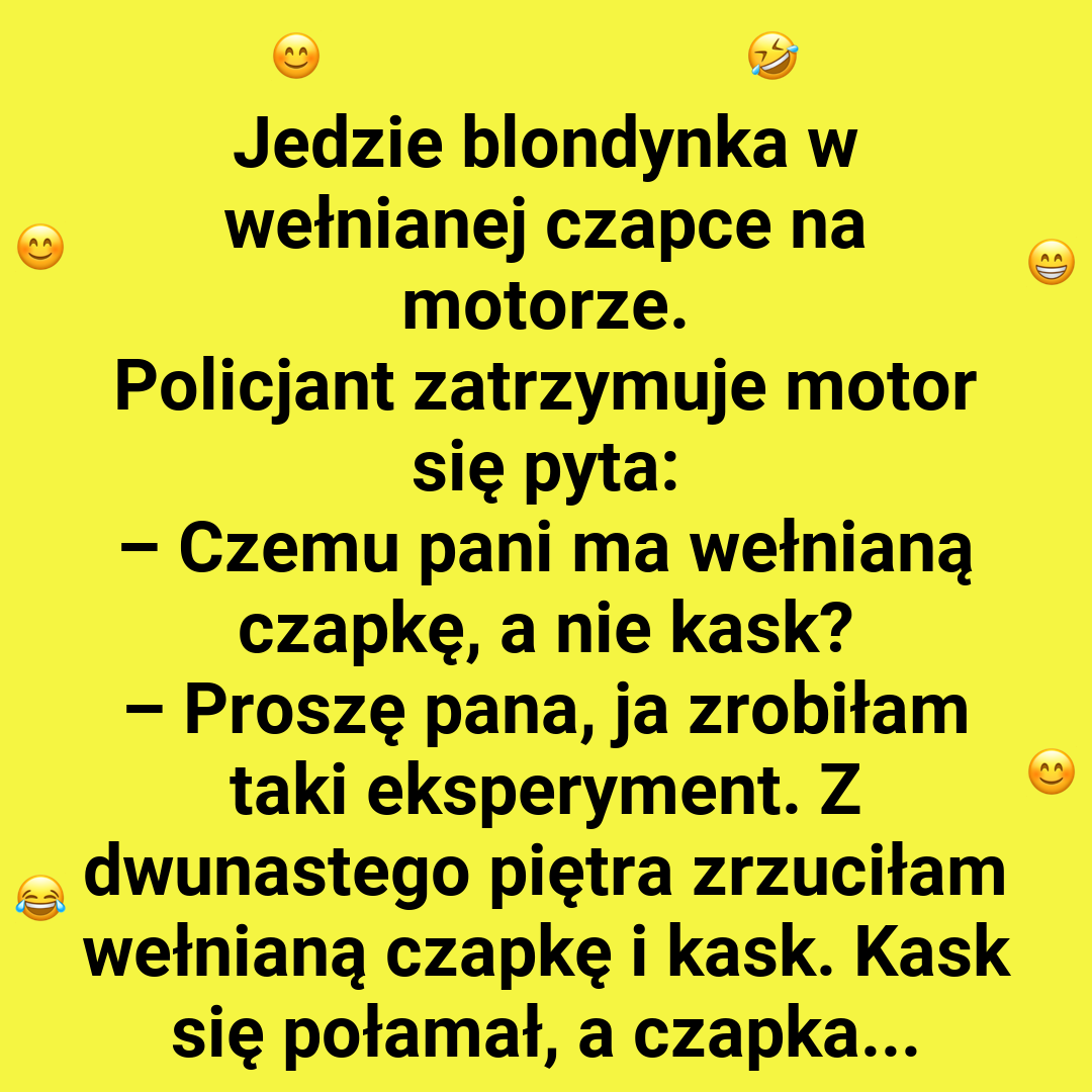 Blondynka tłumaczy wybór wełnianej czapki