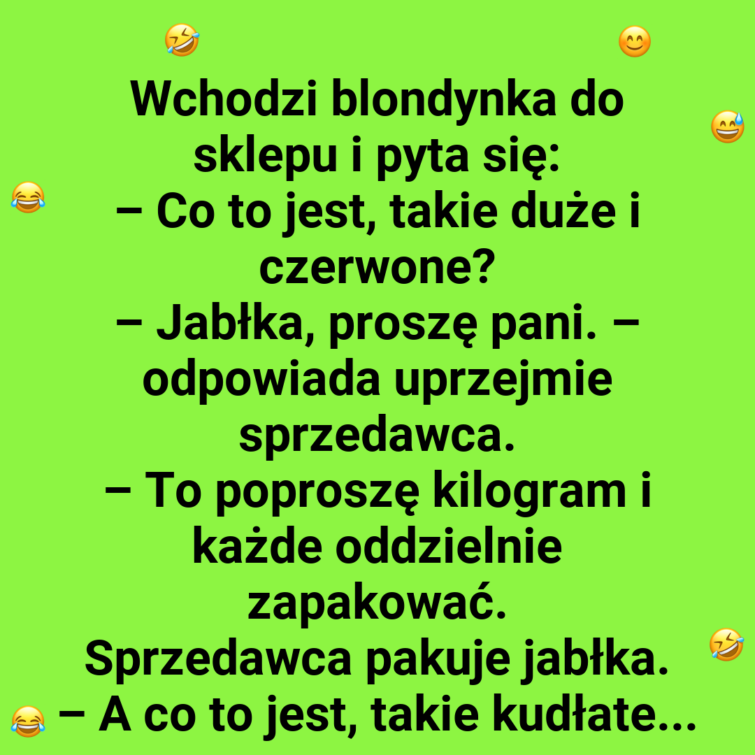 Blondynka zamawia owoce