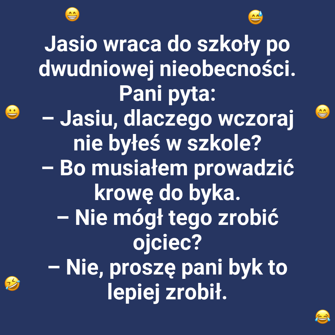 Byk zna się na rzeczy, a Jasiu na żartach