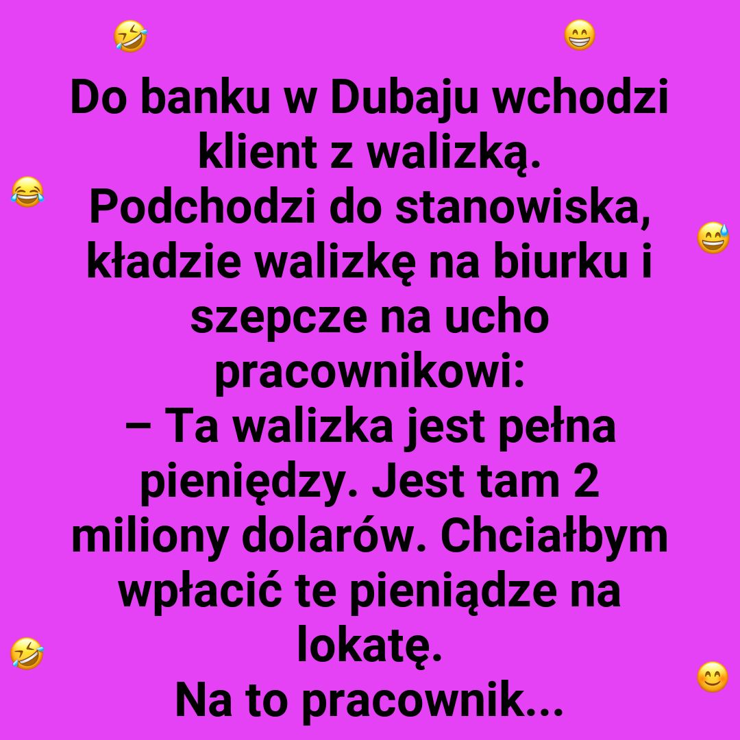 Chciał tylko wpłacić pieniądze