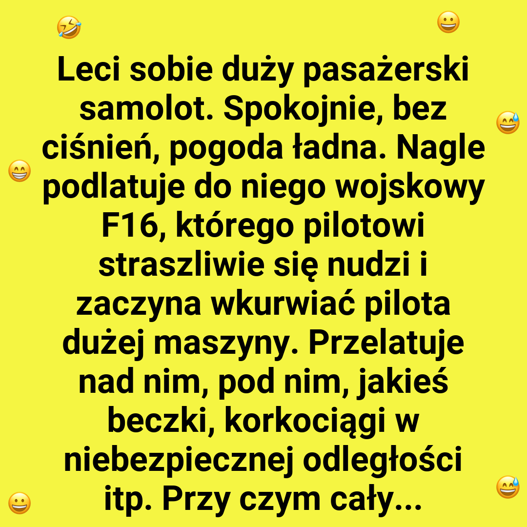 F16 vs pasażerka
