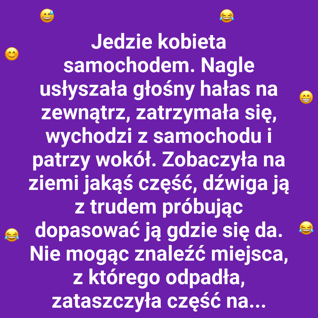 Kobieta, auto i niespodzianka