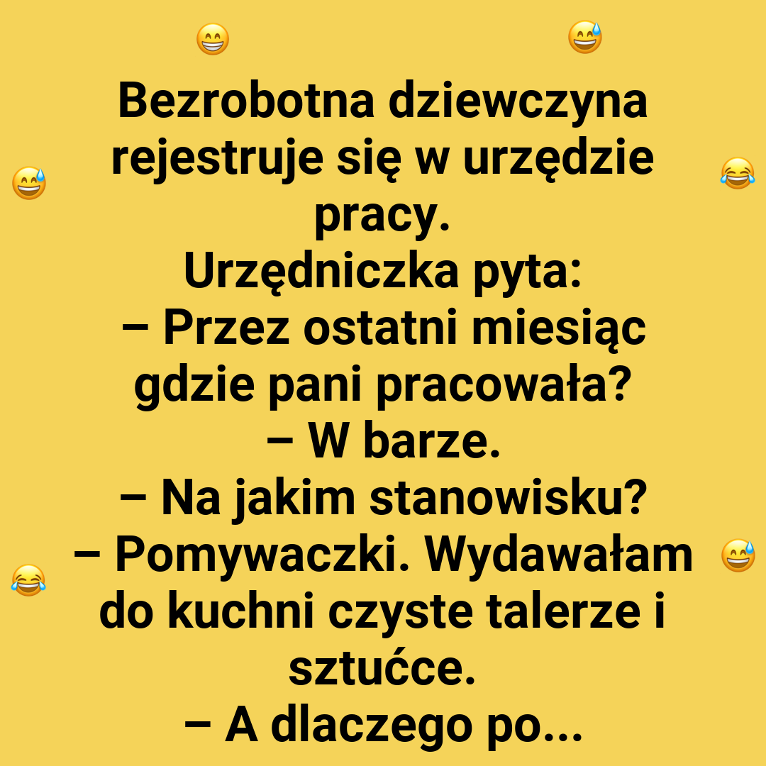 Koniec kariery w zmywaku