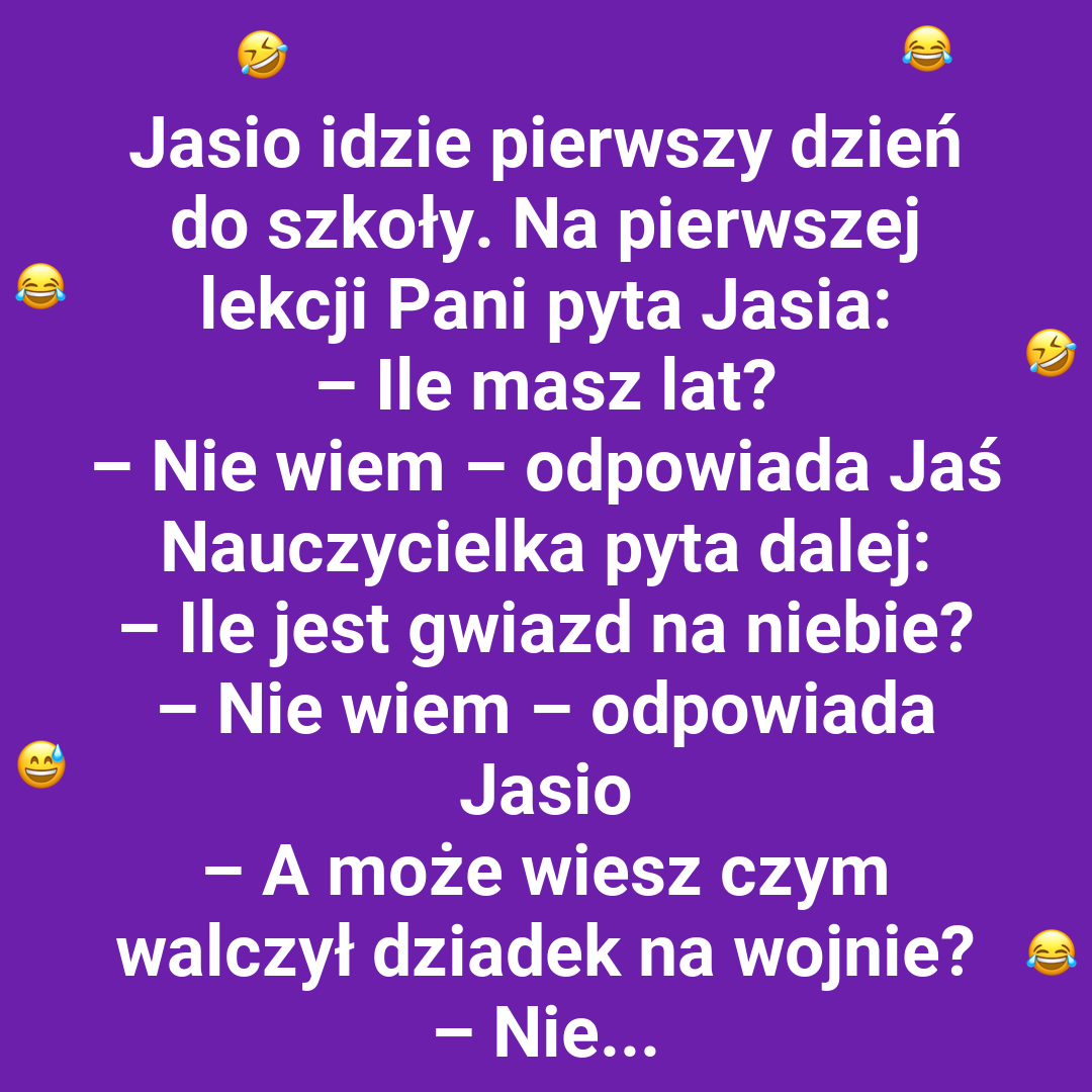 Pierwszy dzień Jasia