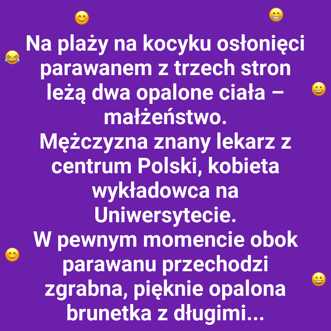 Plażowy flirt i mężowska odpowiedź