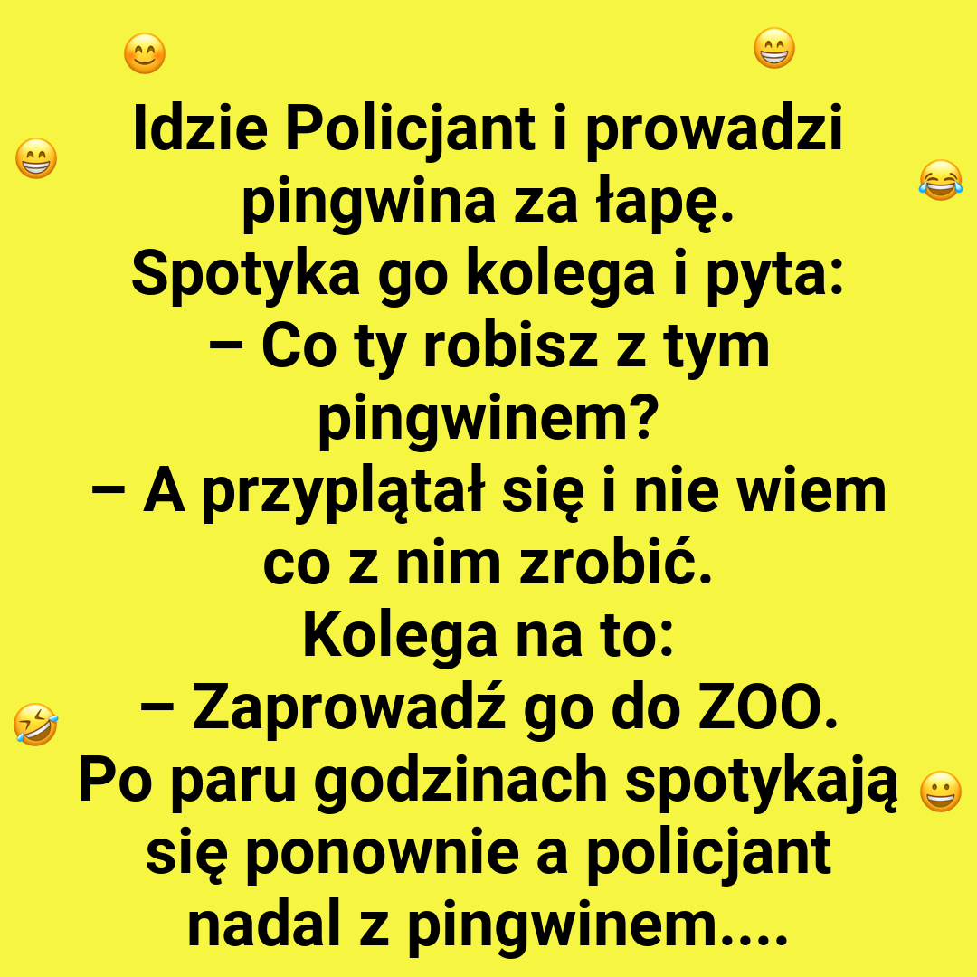 Policjant z pingwinem