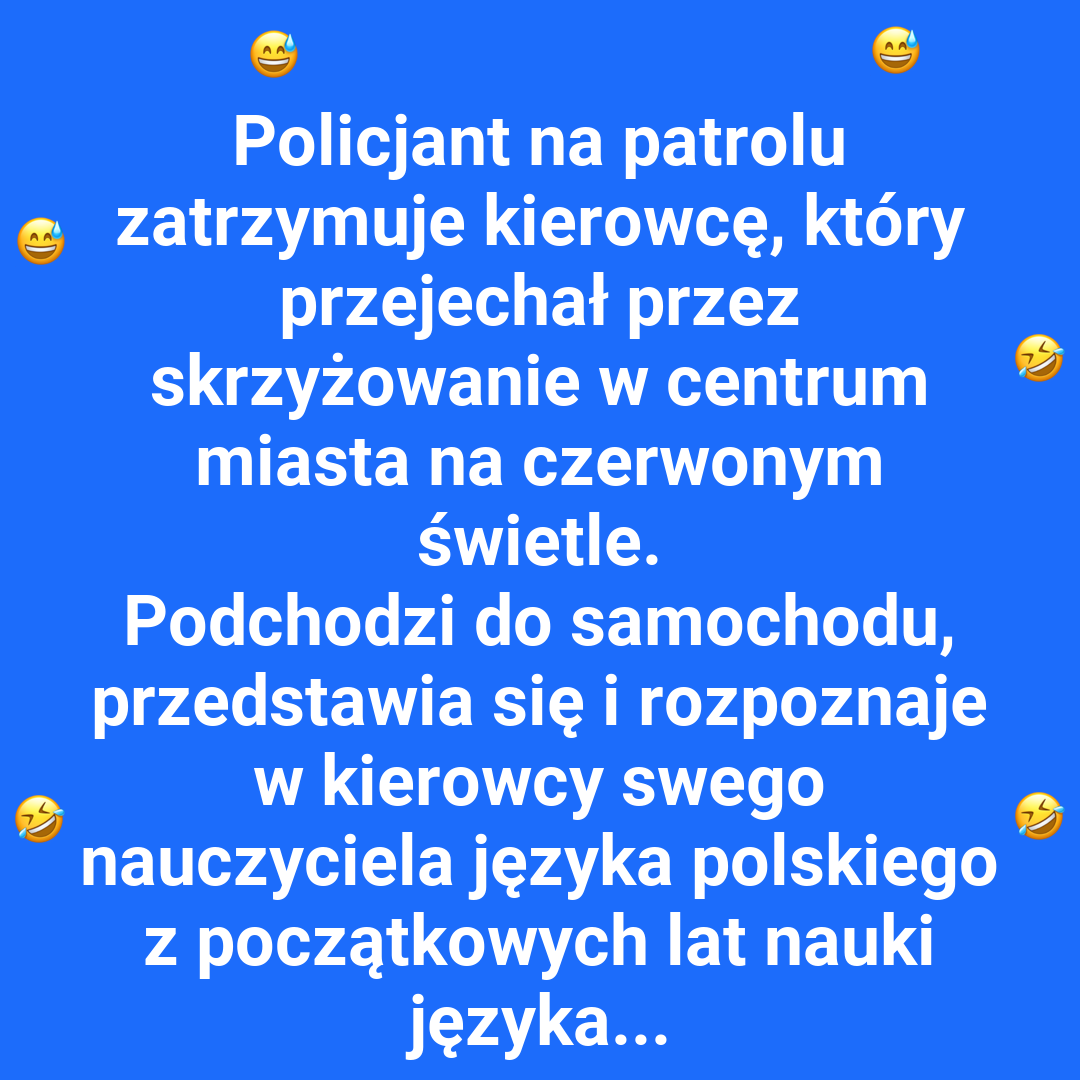 Policjant zatrzymuje kierowcę do kontroli