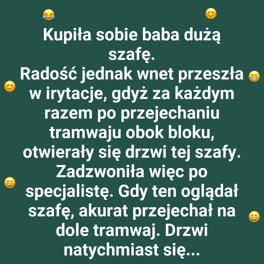 Tramwaj, szafa i niespodzianka dla męża