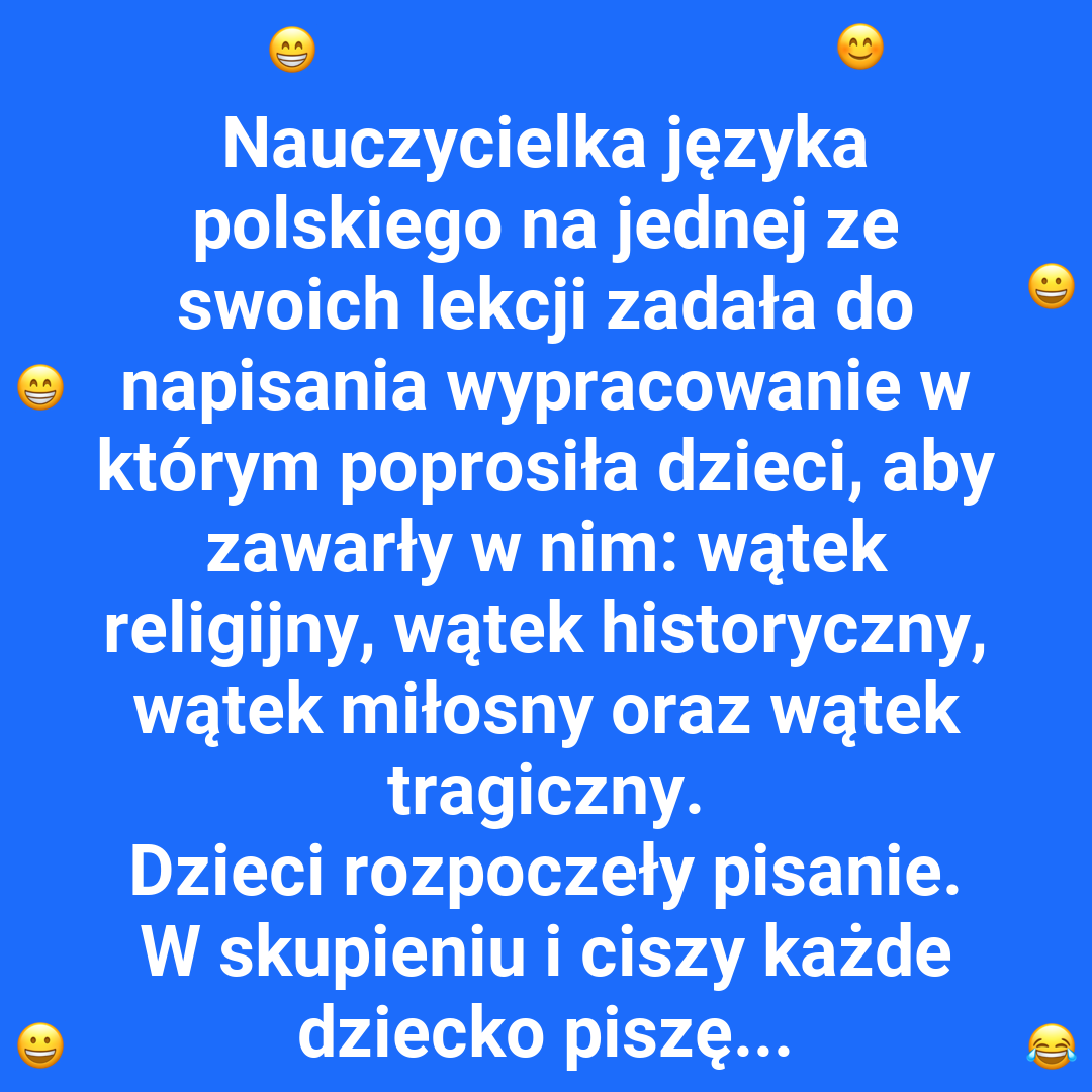 Wypracowanie z czterema wątkami