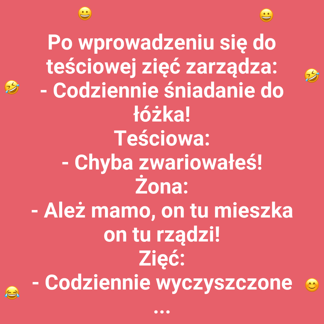 Zięć dyktuje warunki